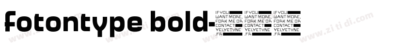 fotontype bold字体转换